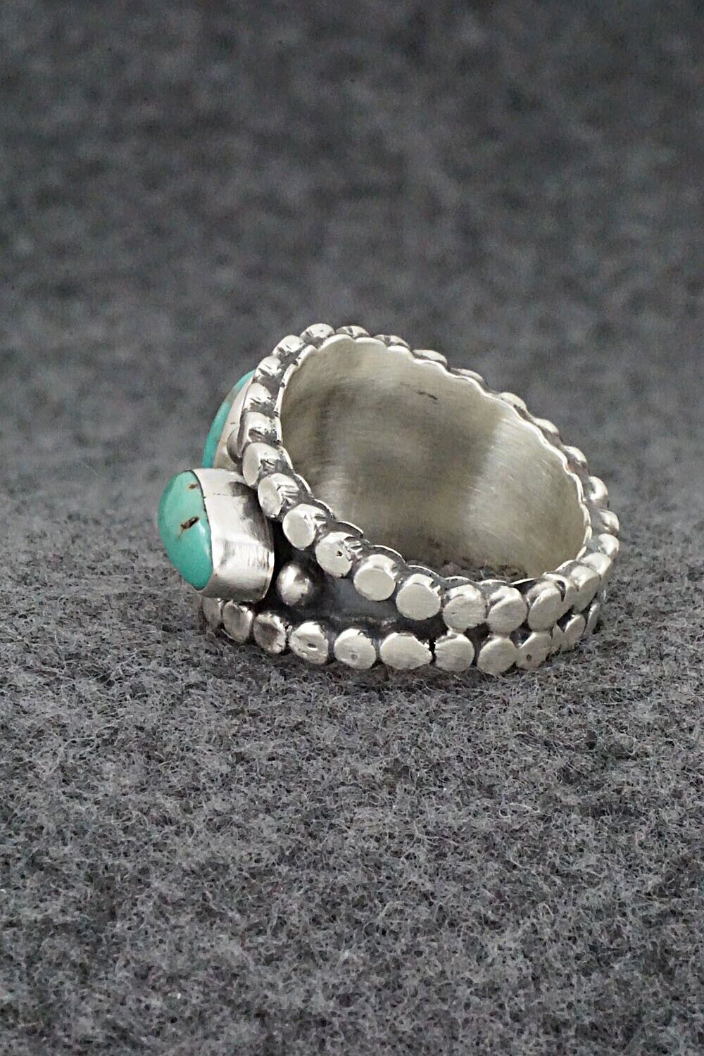 Turquoise & Sterling Silver Ring - Andrew Vandever - Size 8.5
