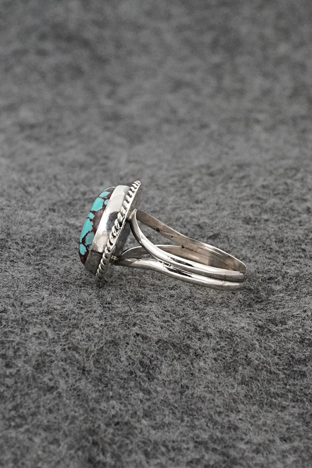 Turquoise & Sterling Silver Ring - Eugene Gruber - Size 8