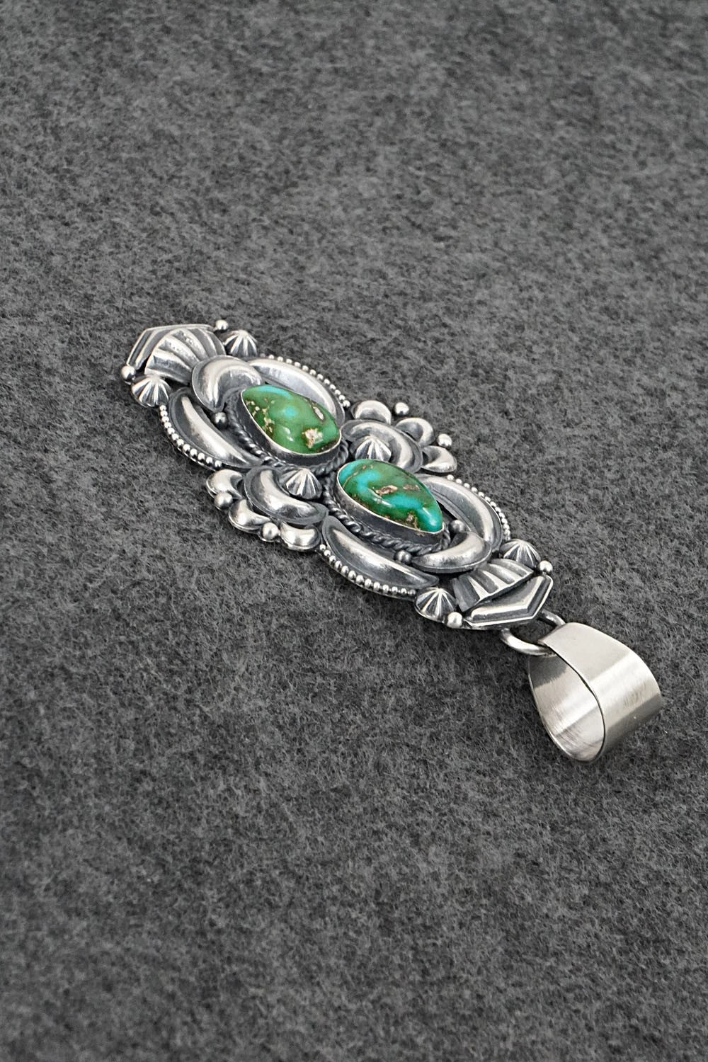 Turquoise and Sterling Silver Pendant - Derrick Gordon