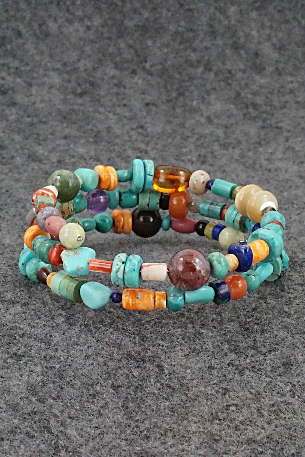 Multi-Stone Beaded Wrap Bracelet - Helen Tsosie