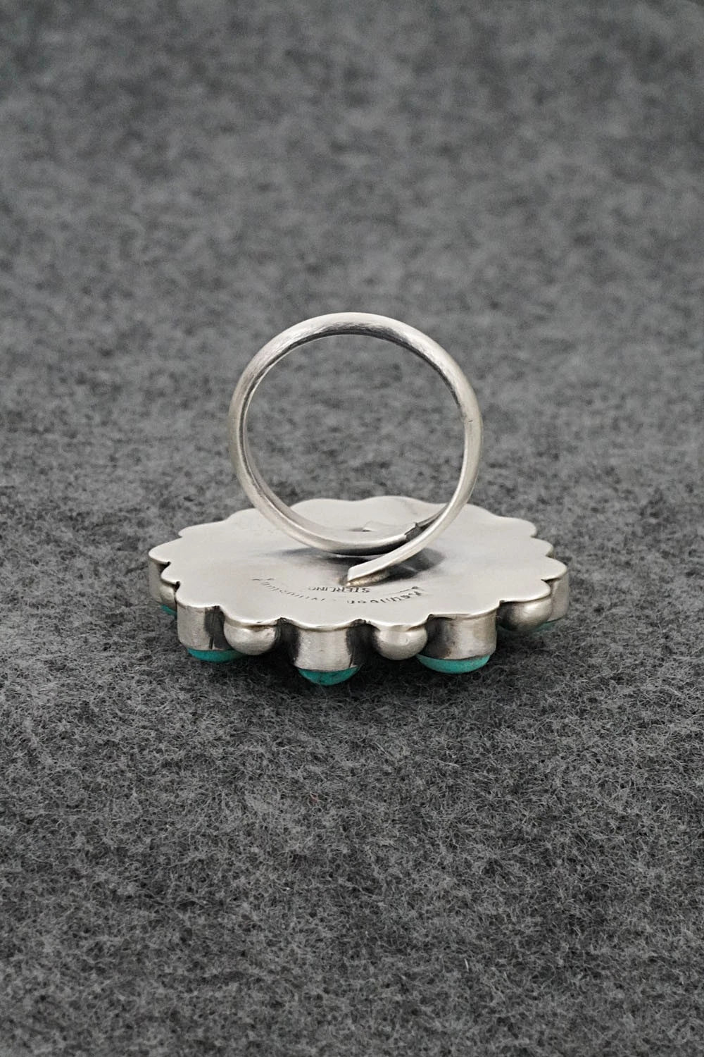 Turquoise & Sterling Silver Ring - Kathleen Livingston - Size Adjustable