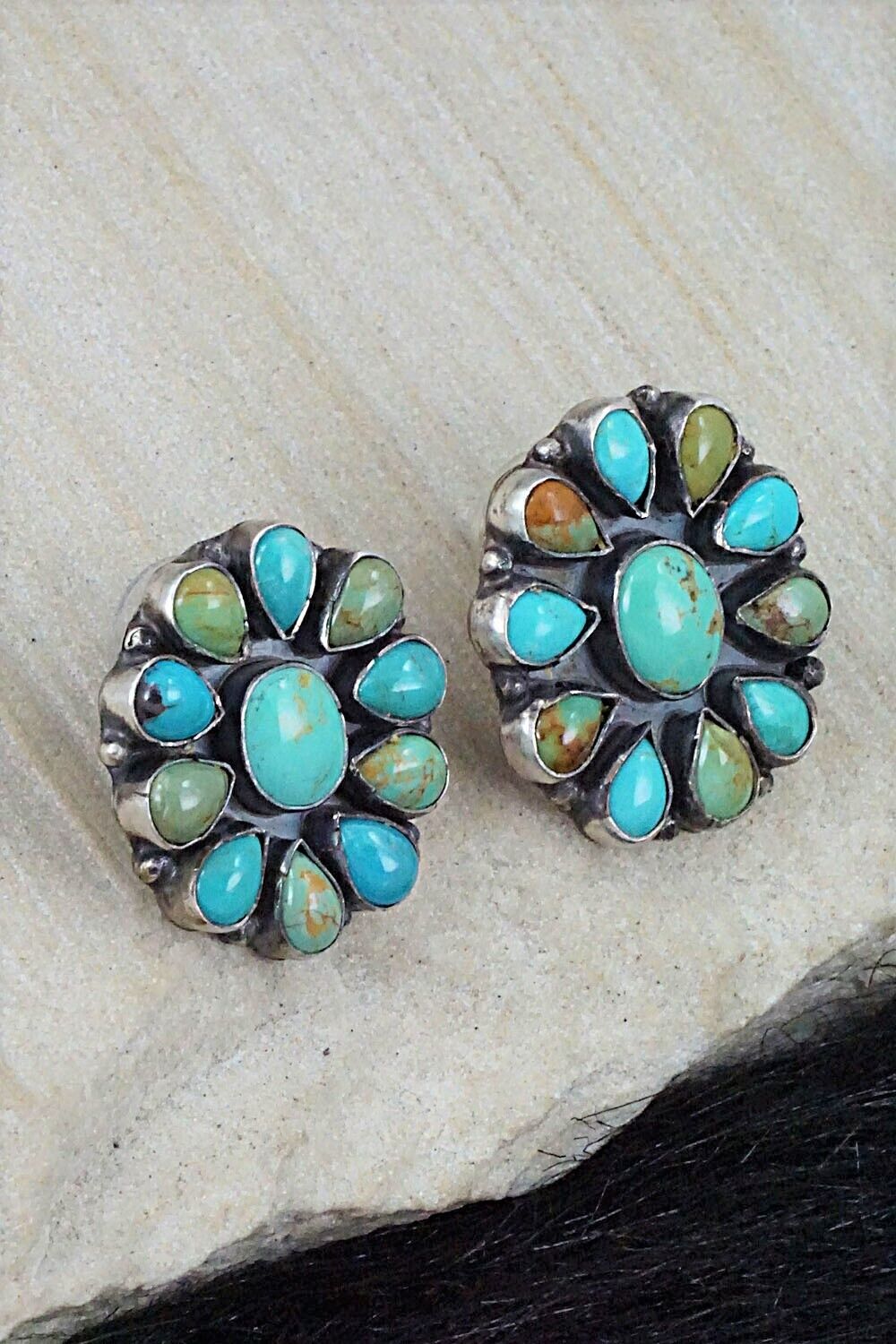 Turquoise & Sterling Silver Earrings - Kee Cook