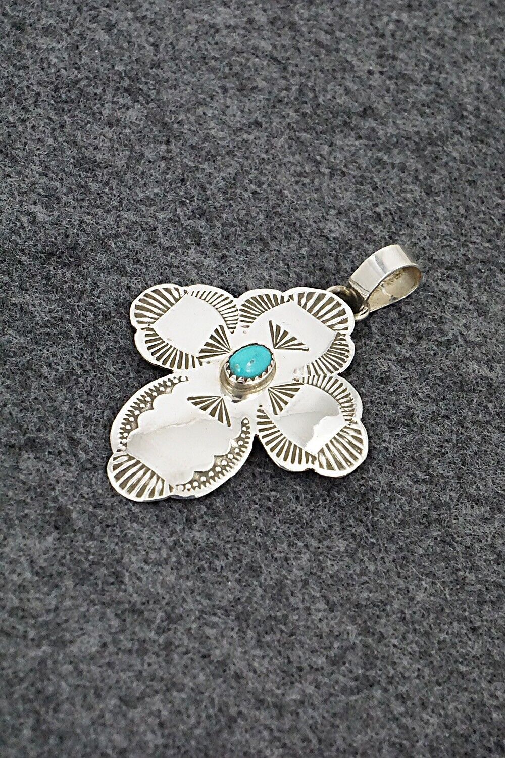 Turquoise & Sterling Silver Pendant - Bertha Begay