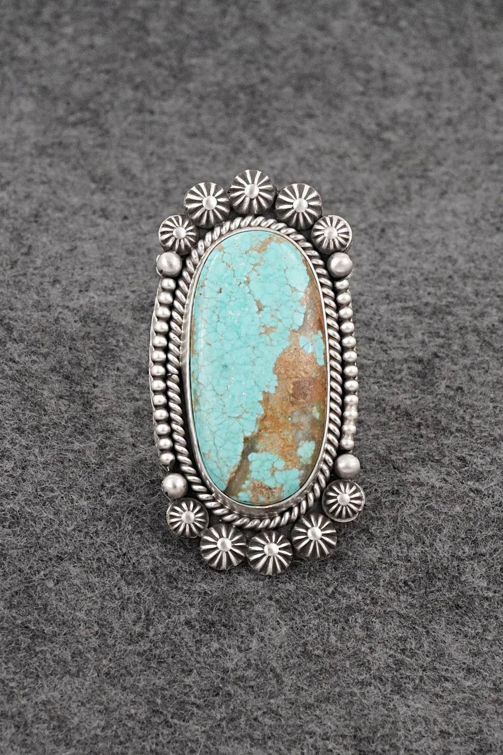 Turquoise & Sterling Silver Ring - Michael Calladitto - Size 7