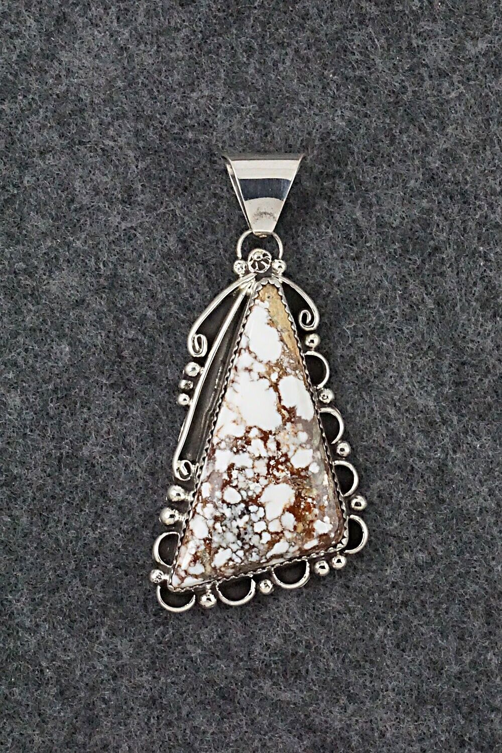 Wild Horse & Sterling Silver Pendant - Freda Martinez