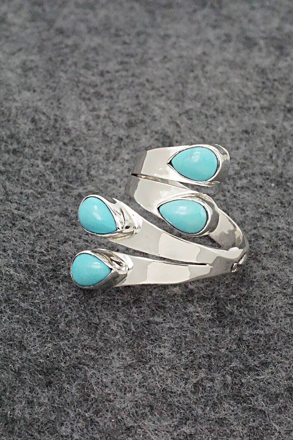 Turquoise & Sterling Silver Ring - Thomas Yazzie - Size 8