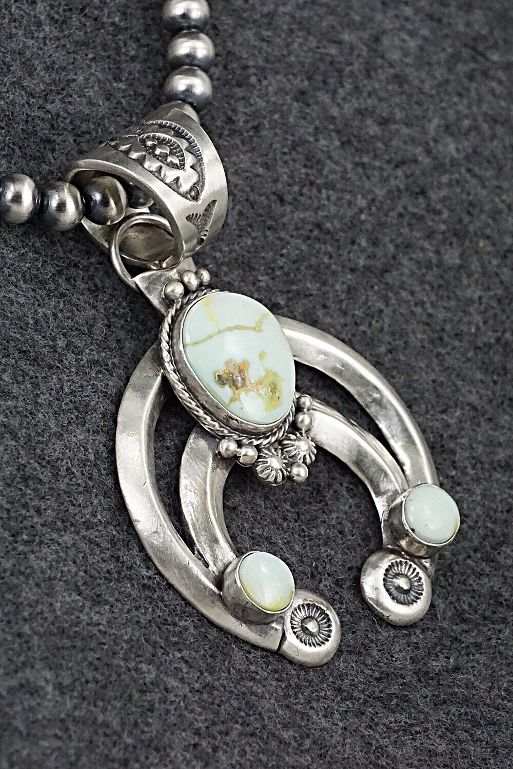 Variscite & Sterling Silver Necklace - Samuel Yellowhair
