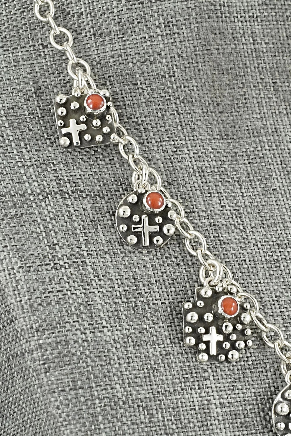 Coral & Sterling Silver Necklace - Akee Douglas