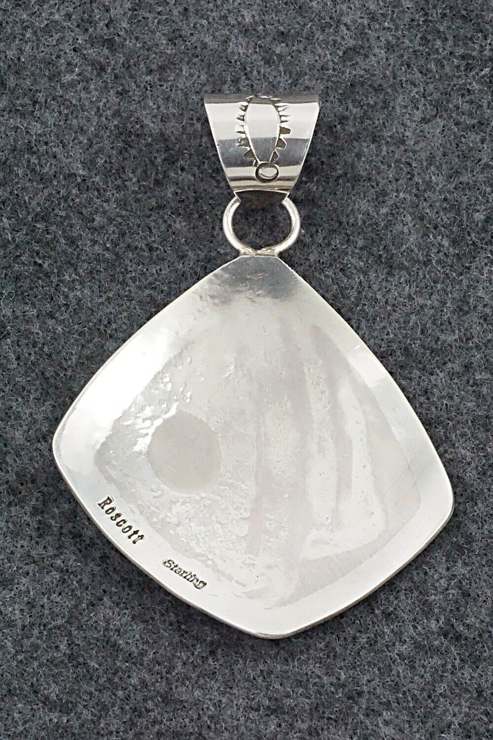Turquoise and Sterling Silver Pendant - Rosco Scott