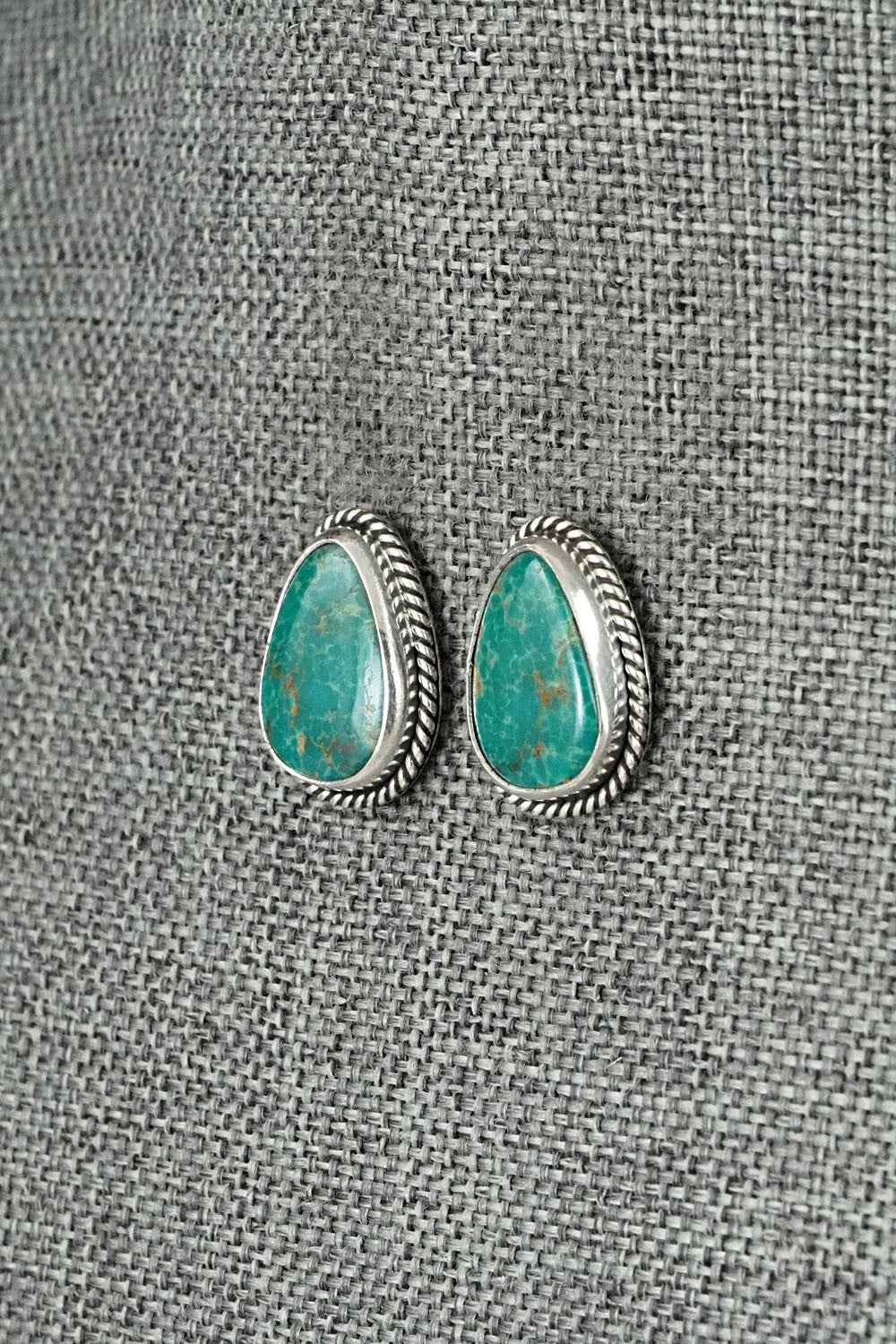 Turquoise & Sterling Silver Earrings - Rosemary Saunders