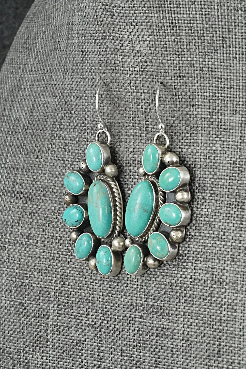Turquoise & Sterling Silver Earrings - Kathleen Livingston