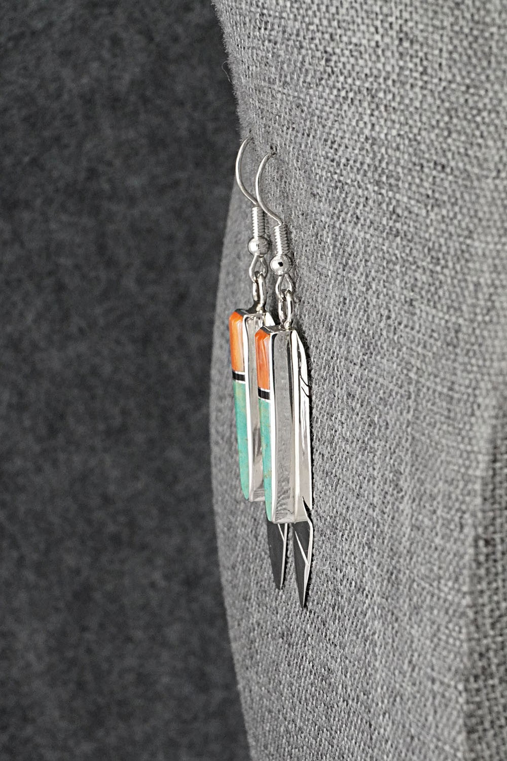Multi-Stone & Sterling Silver Earrings - Marilyn Yazzie