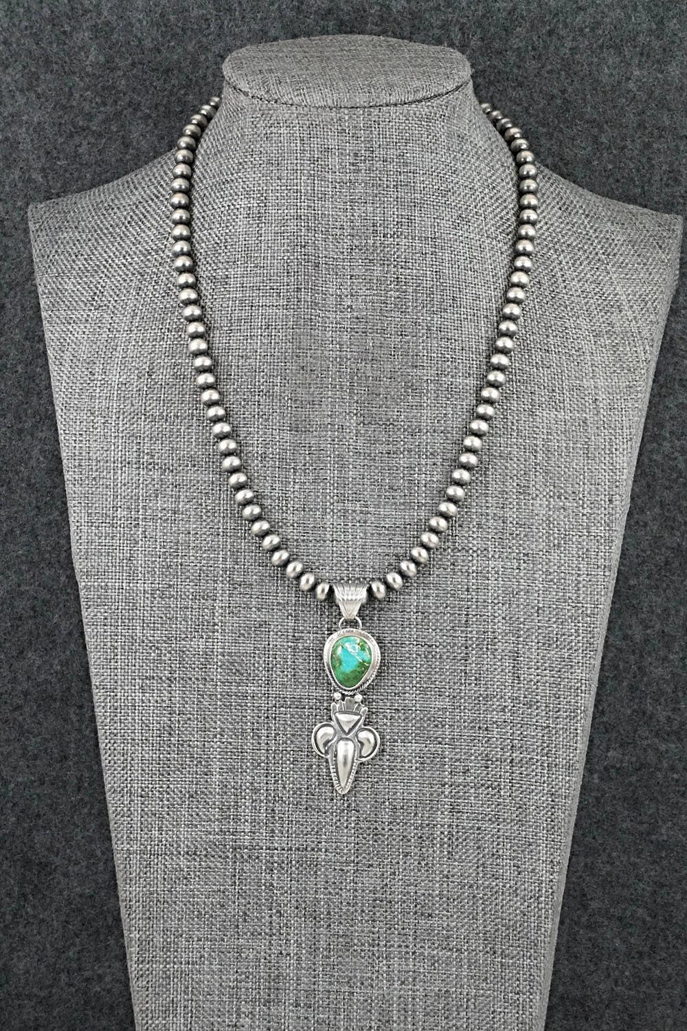 Turquoise & Sterling Silver Necklace - Gary Shorty