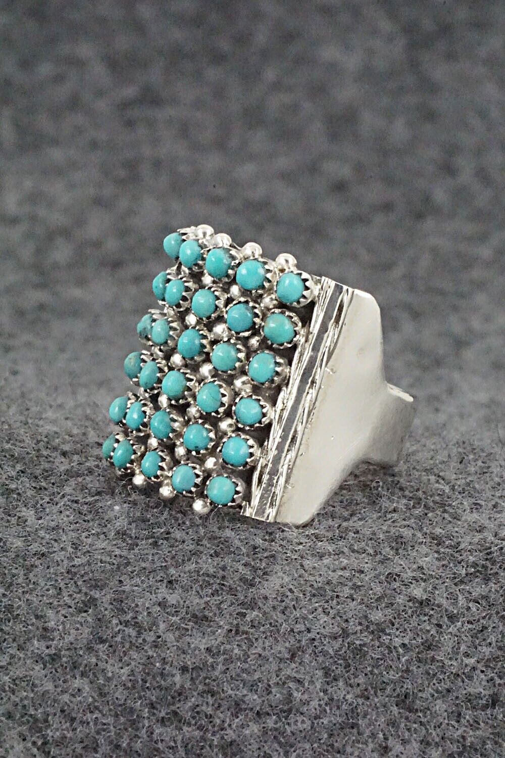 Turquoise & Sterling Silver Ring - Stephen Haloo - Size 8.5
