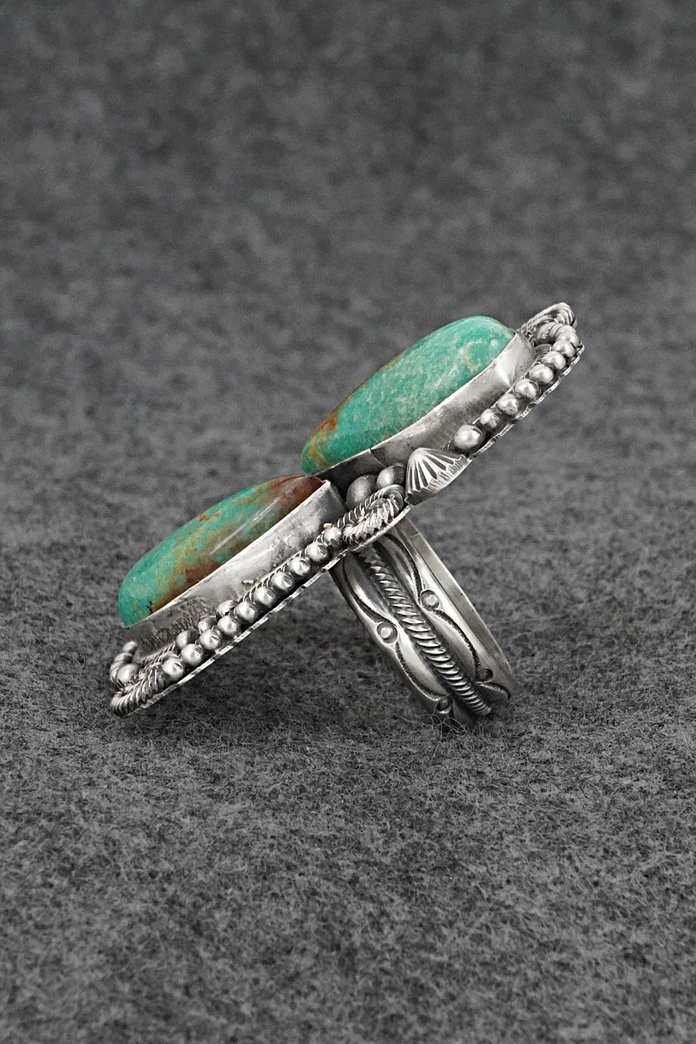 Turquoise & Sterling Silver Ring - Michael Calladitto - Size 8