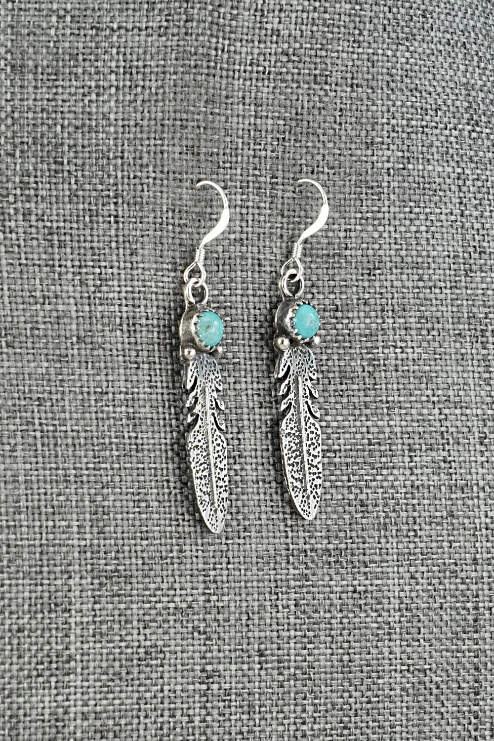 Turquoise & Sterling Silver Earrings - Adelarae Yazzie