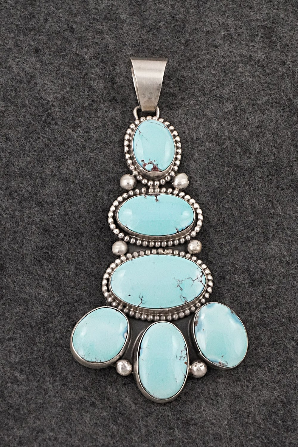 Turquoise & Sterling Silver Pendant - Bobby Johnson