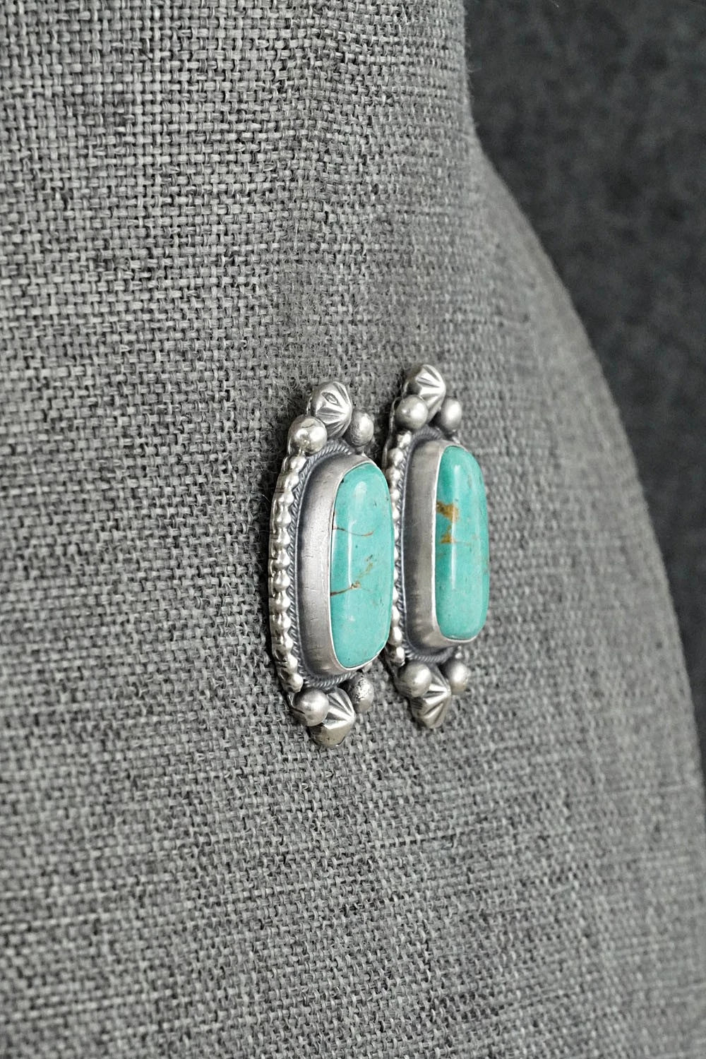 Turquoise & Sterling Silver Earrings - Darrin Livingston