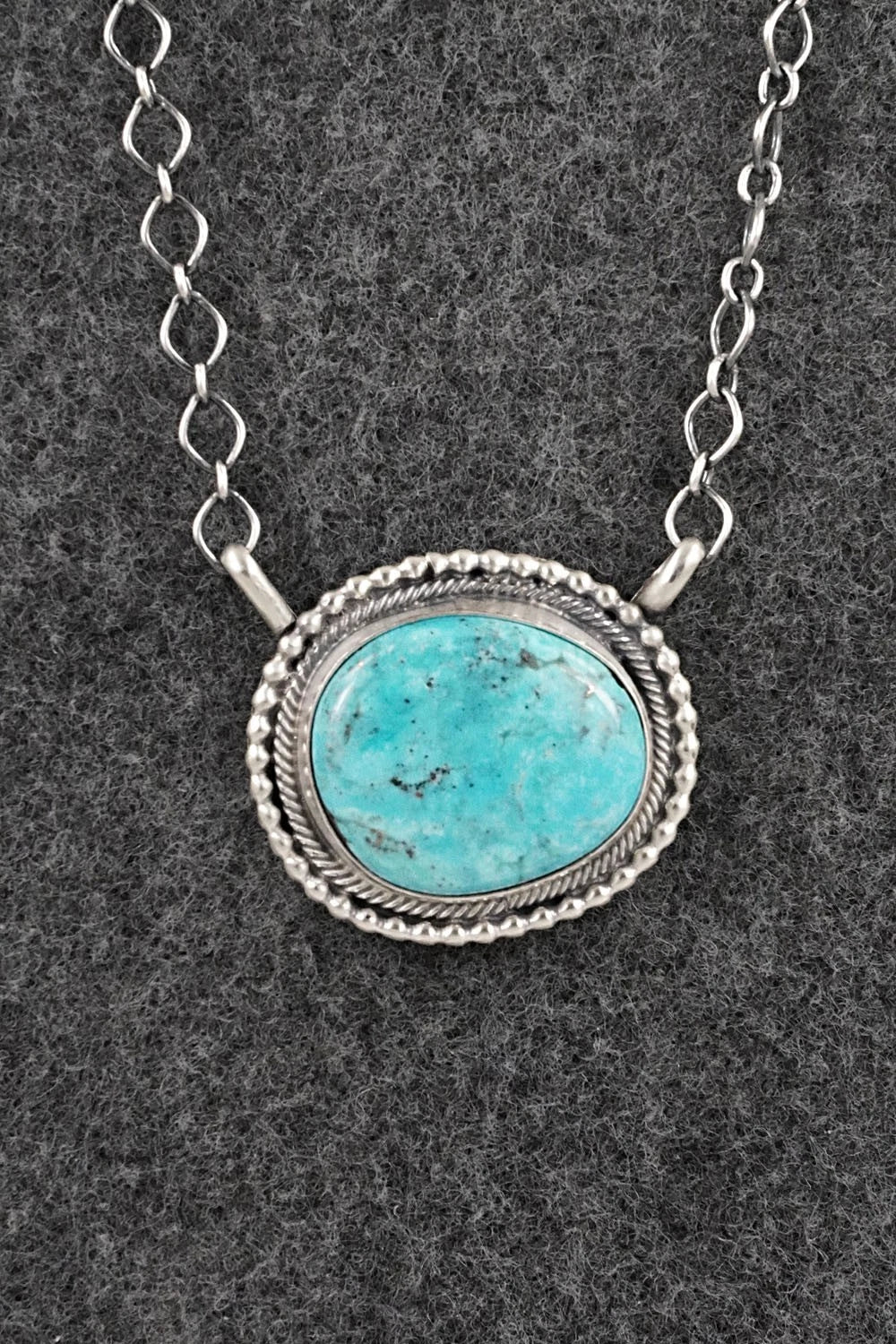 Turquoise & Sterling Silver Necklace - Darrin Livingston