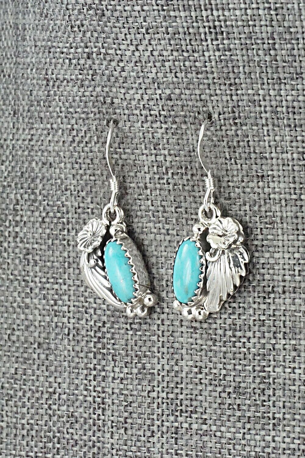 Turquoise and Sterling Silver Earrings - Andrew Vandever