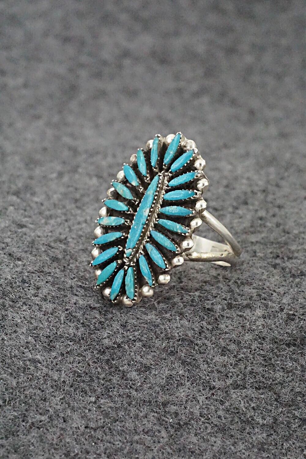 Turquoise & Sterling Silver Ring - Lorena Peina - Size 7.5