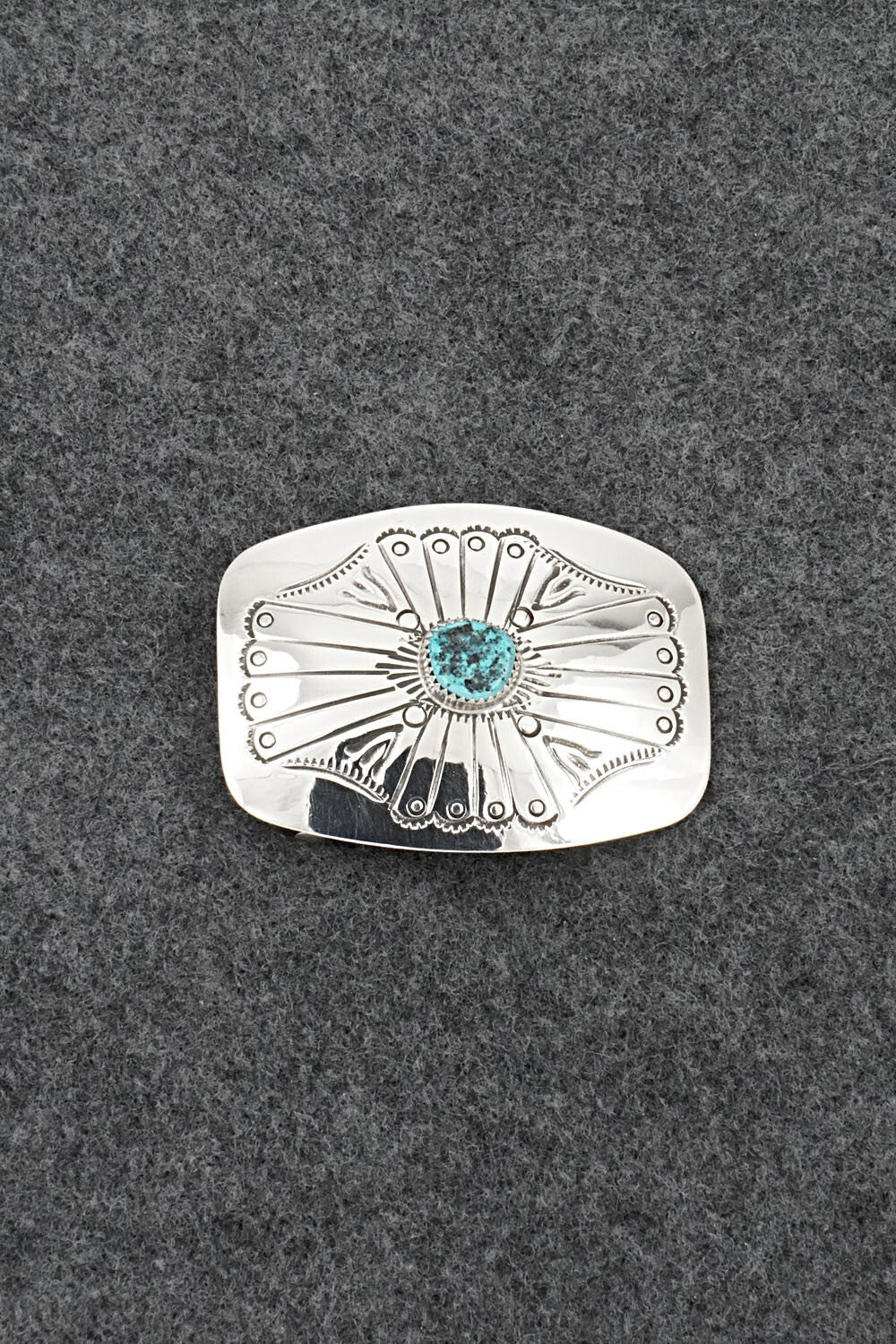 Turquoise & Sterling Silver Belt Buckle - Jolene Begay