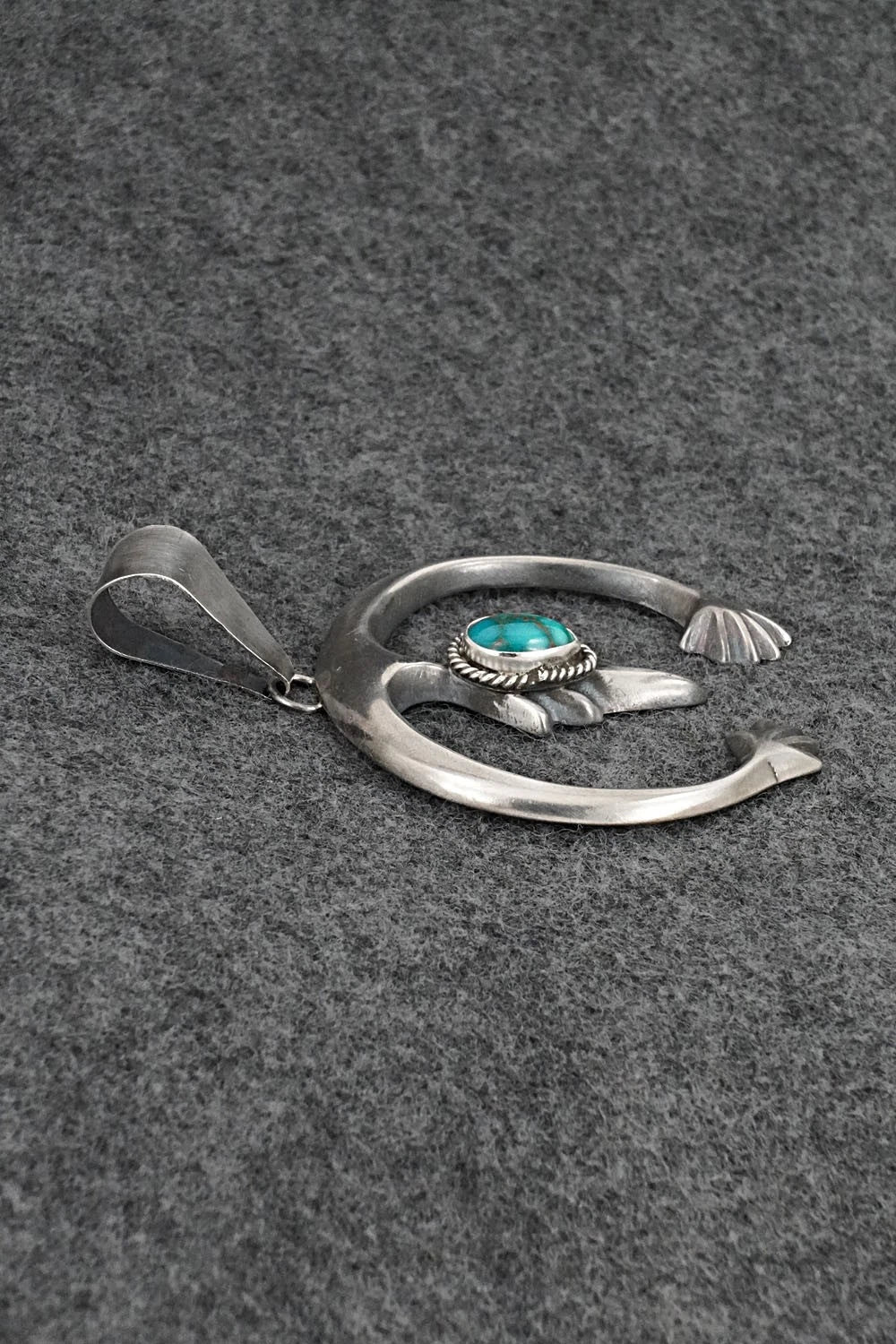 Turquoise & Sterling Silver Pendant - Eugene Gruber