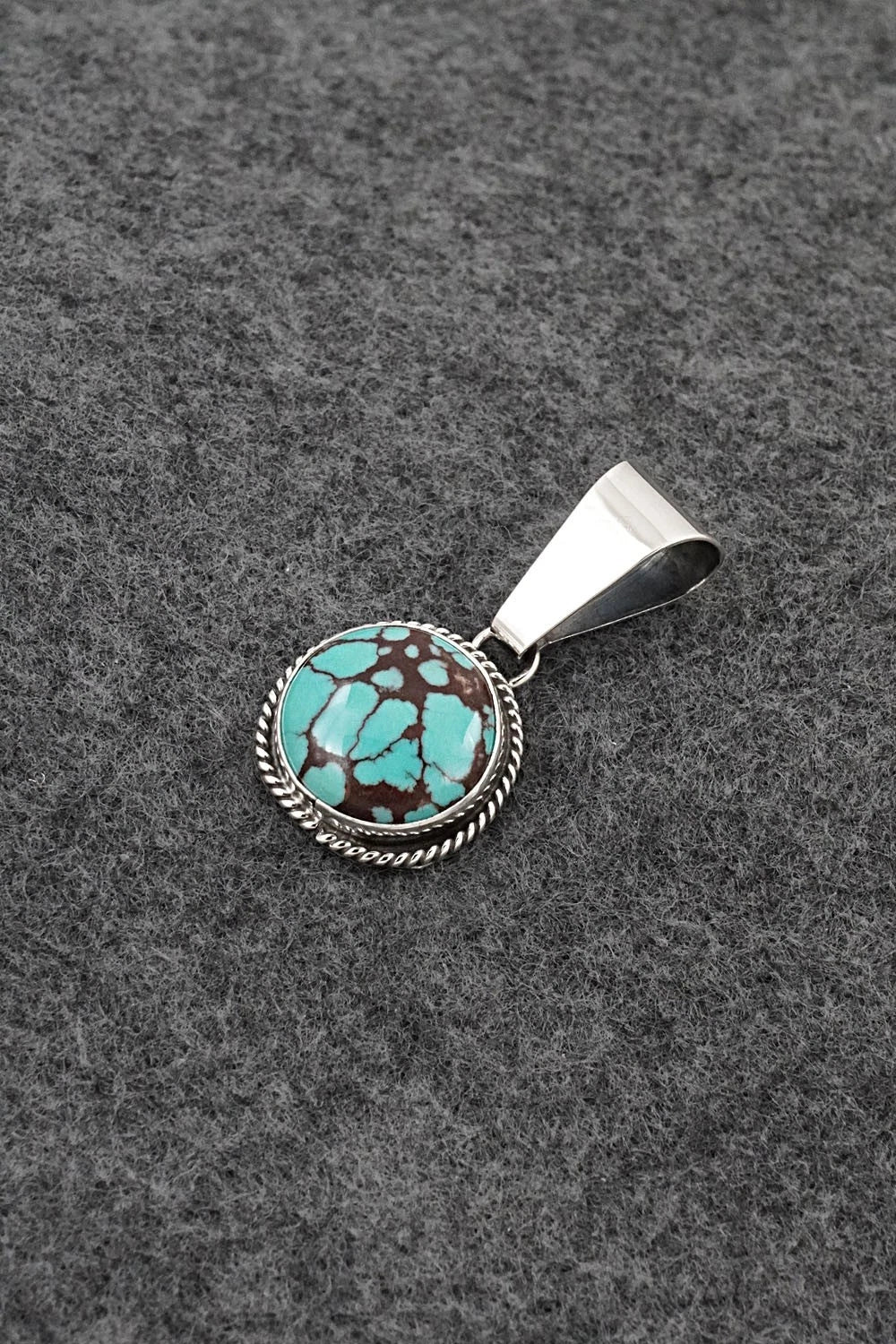 Turquoise & Sterling Silver Pendant - Eugene Gruber