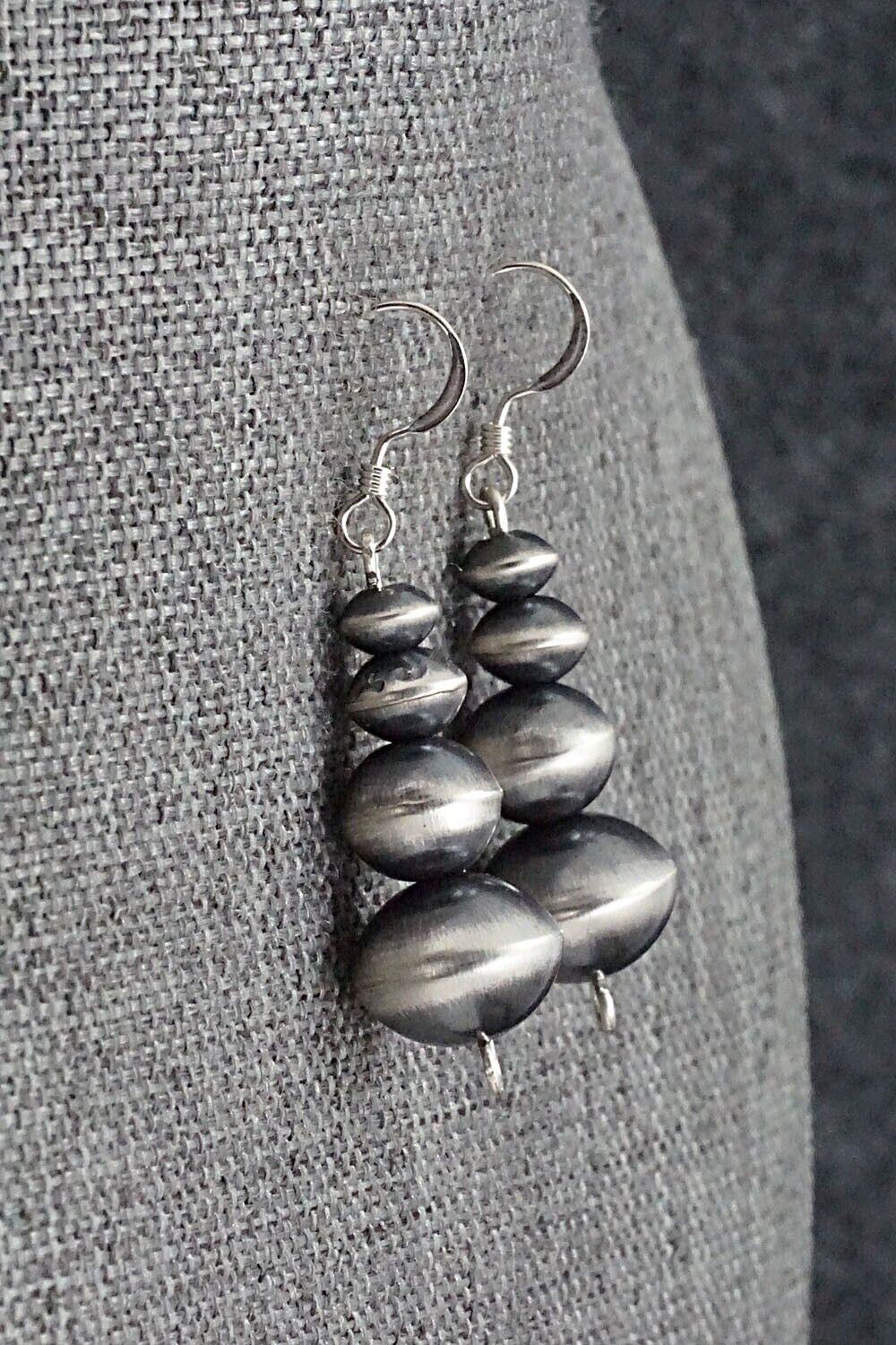 Sterling Silver Navajo Pearl Earrings - Preston Haley