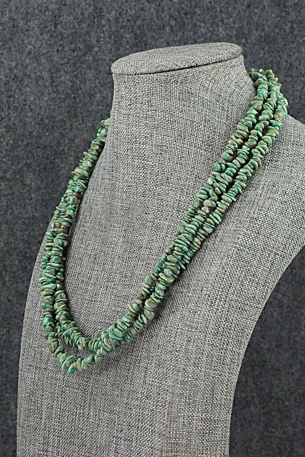 Turquoise & Sterling Silver Necklace 18" - Doreen Jake