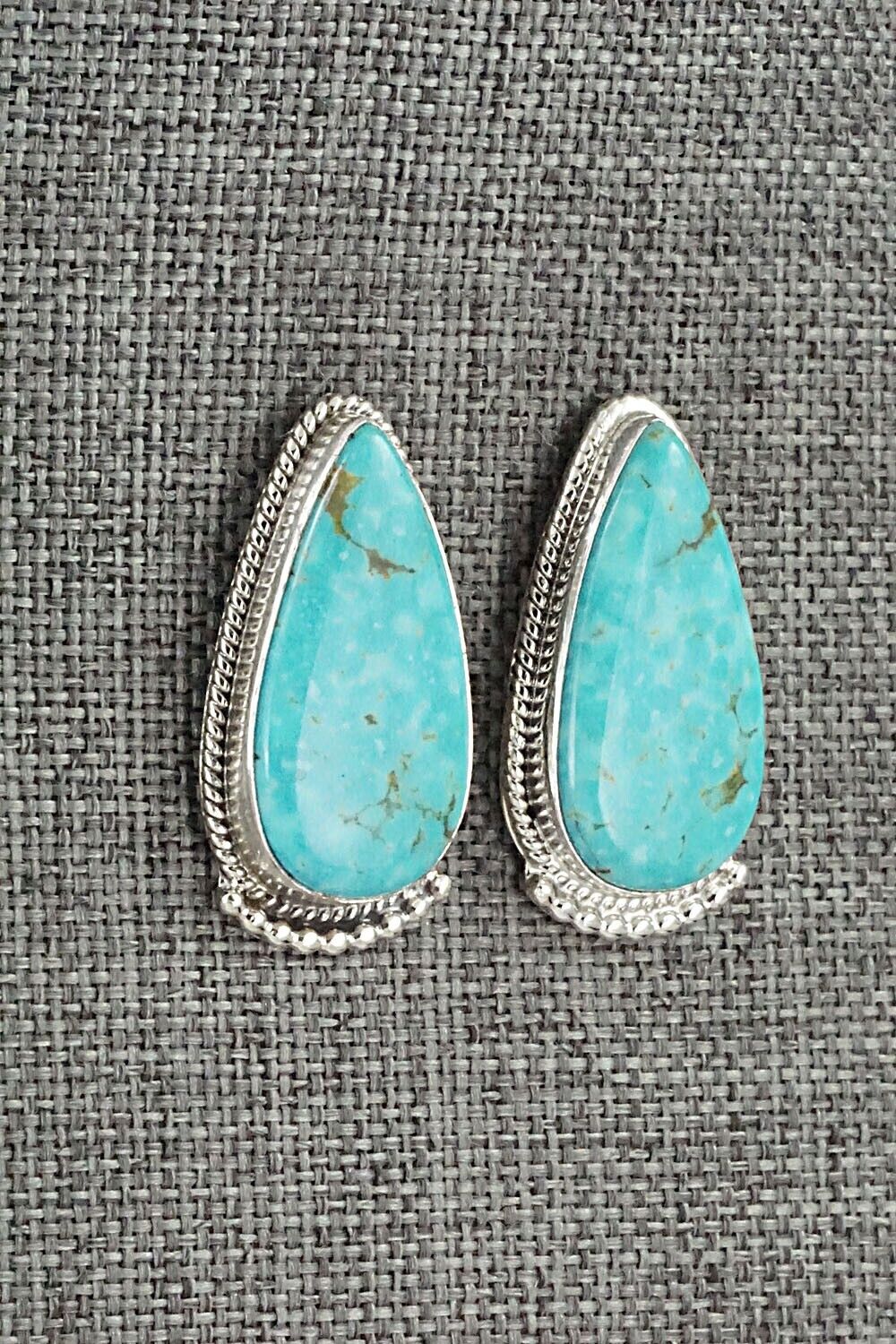 Turquoise & Sterling Silver Earrings - Verley Betone
