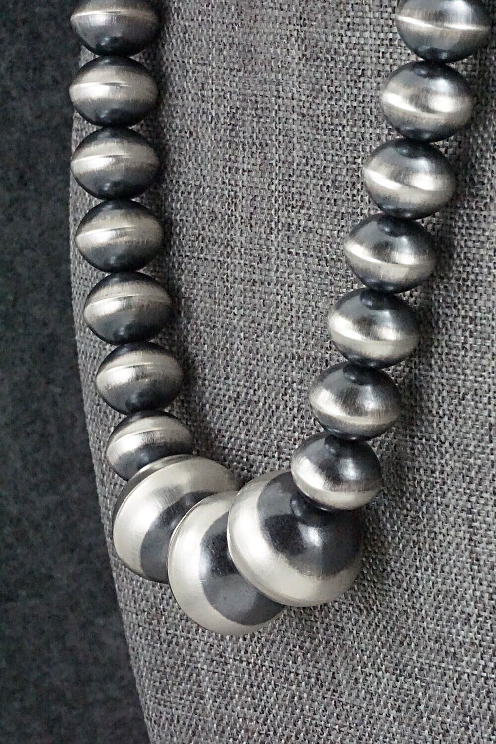 Sterling Silver Navajo Pearl Necklace 18" - Tonisha Haley