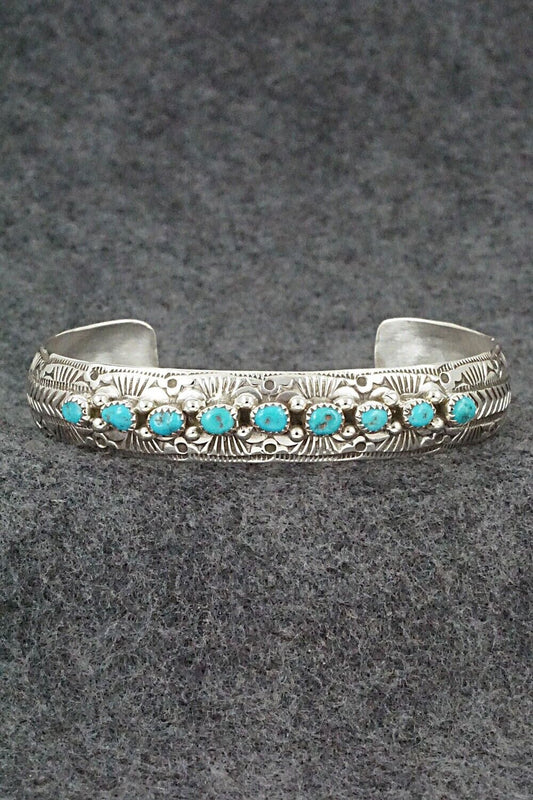 Turquoise & Sterling Silver Bracelet - Grace Silver