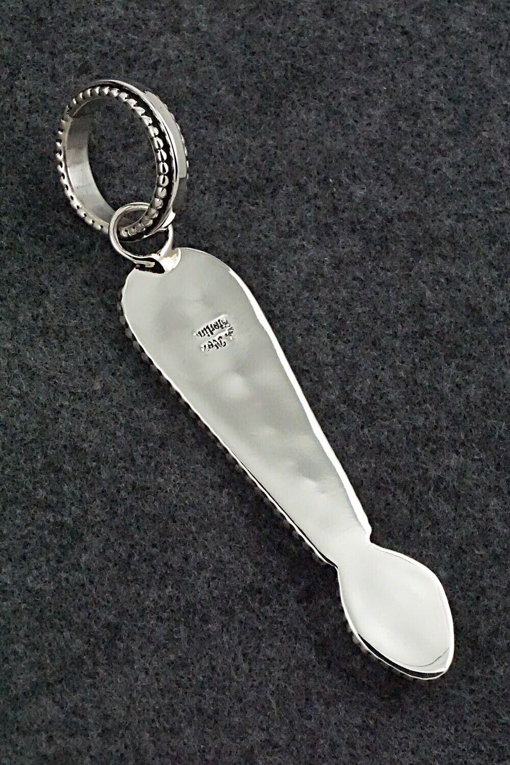 Spiny Oyster & Sterling Silver Pendant - Jonathan Nez