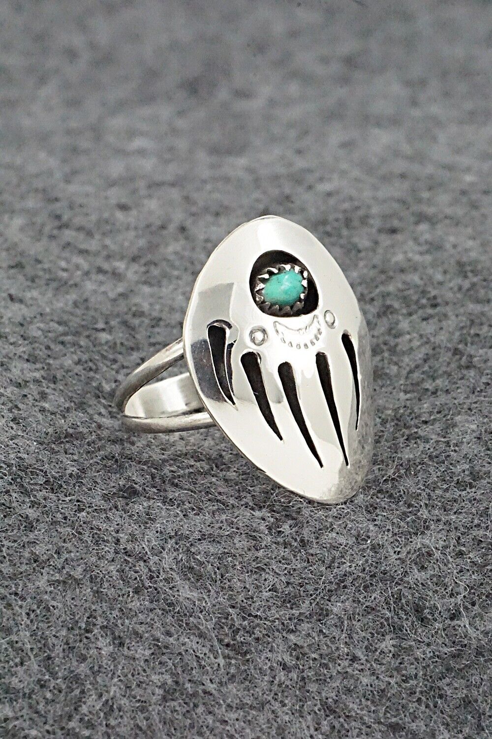 Turquoise & Sterling Silver Ring - Ervin Begay - Size 7.5