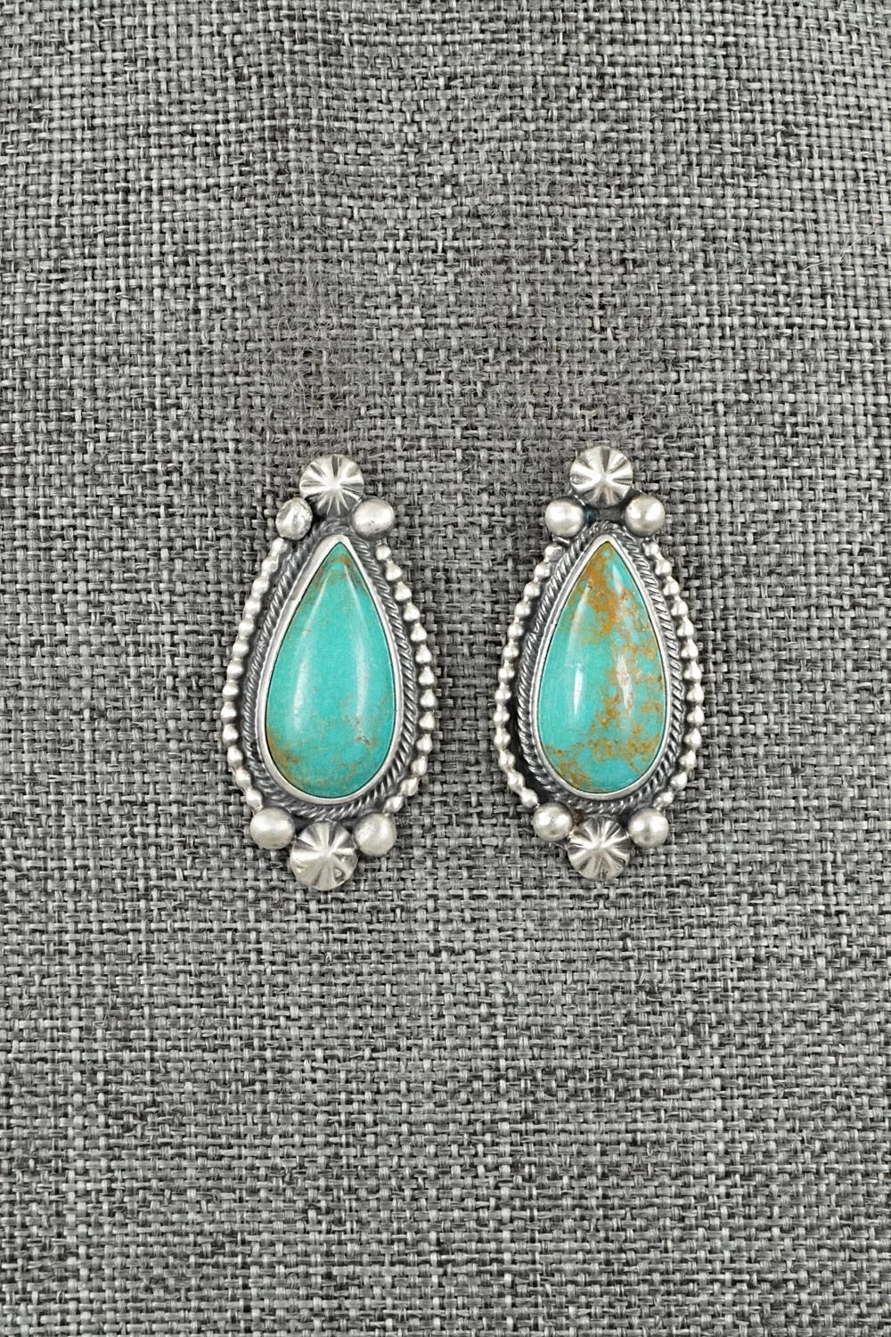 Turquoise & Sterling Silver Earrings - Darrin Livingston