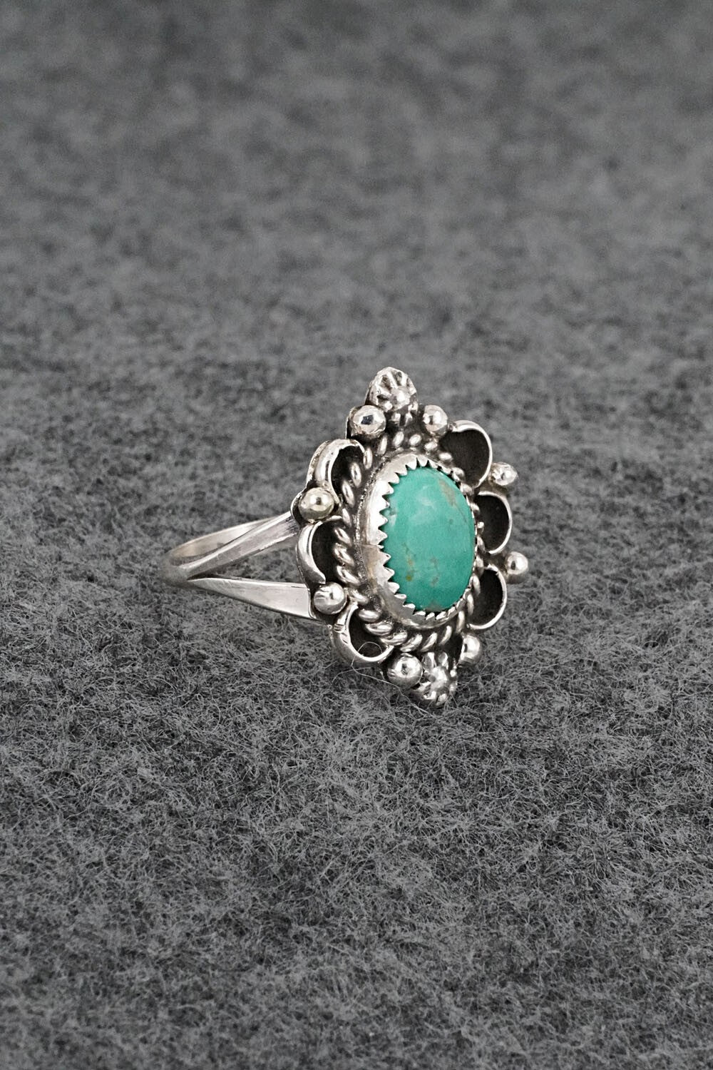 Turquoise & Sterling Silver Ring - Frieda Martinez - Size 7