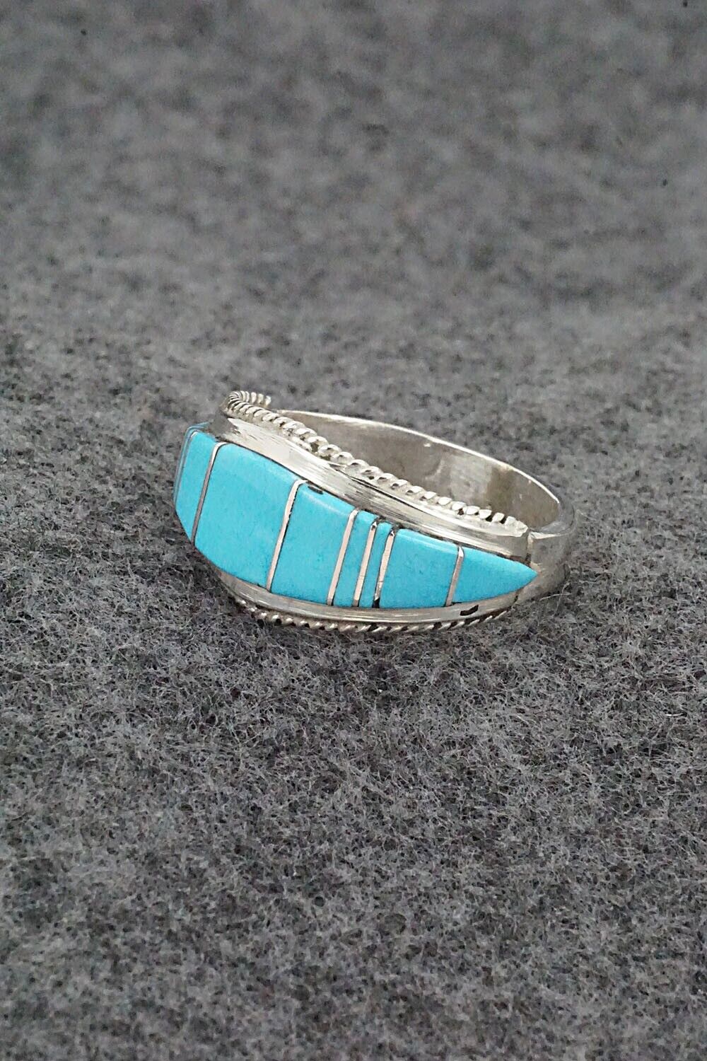 Turquoise & Sterling Silver Ring - Deirdre Luna Panteah - Size 11