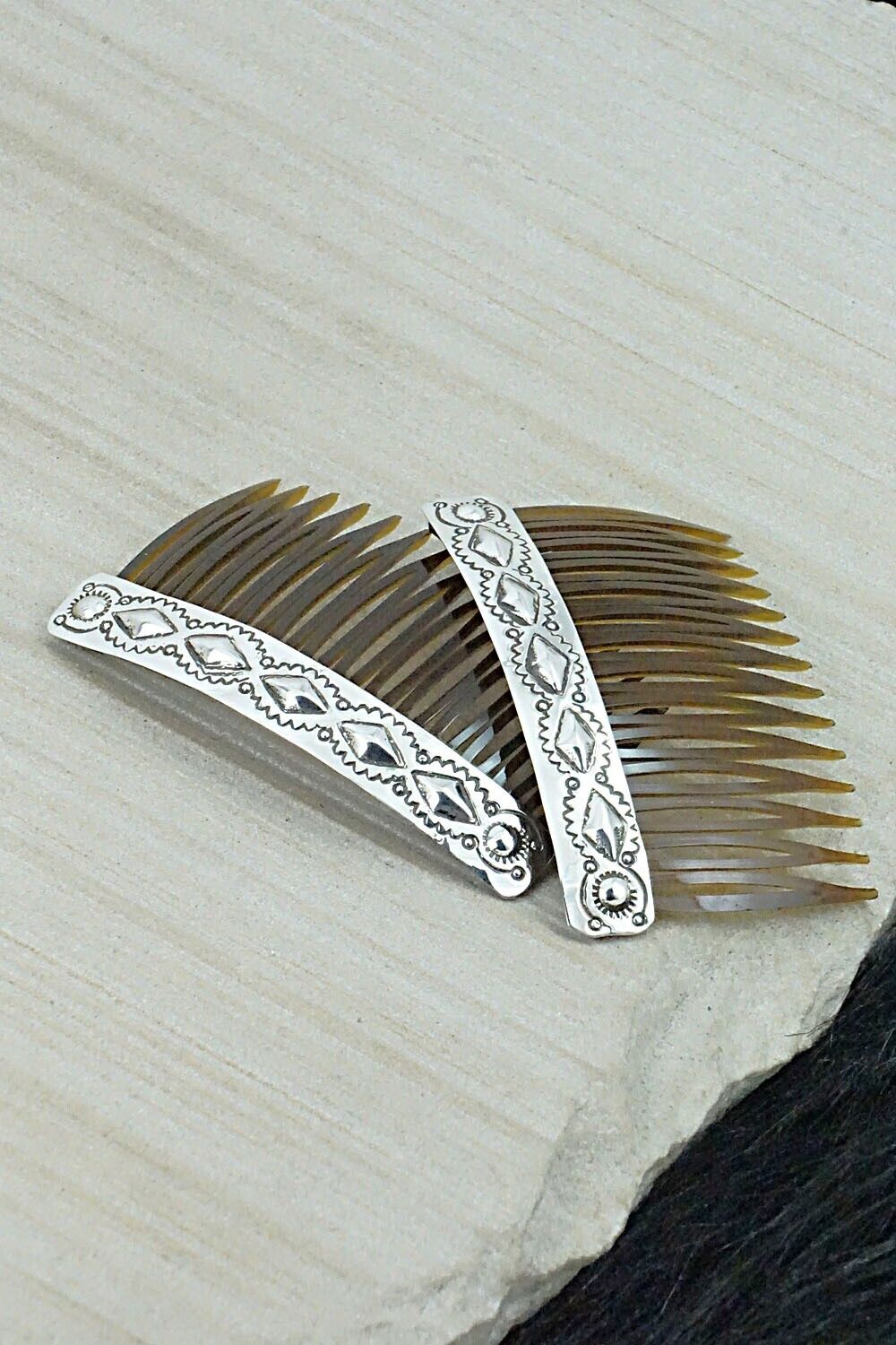 Sterling Silver Hair Combs - Jeannie Blackgoat