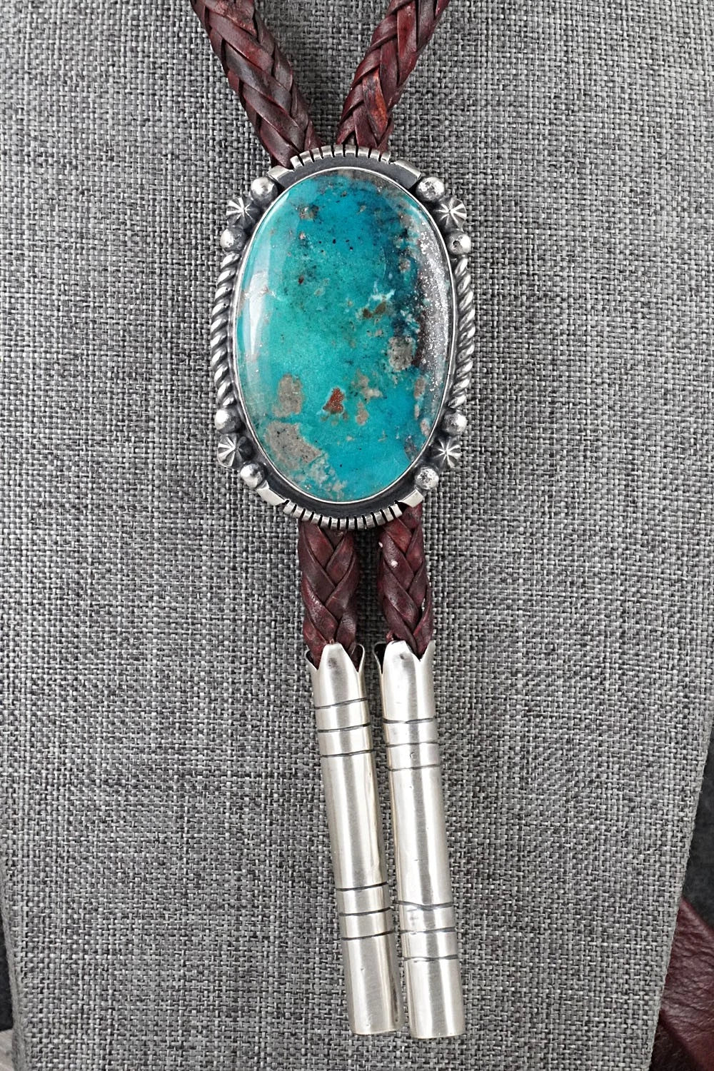 Turquoise & Sterling Silver Bolo Tie - Bob Becenti