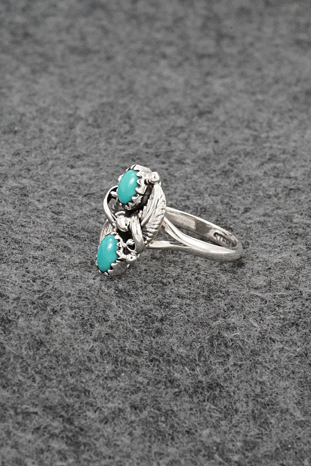 Turquoise and Sterling Silver Ring - Judy Largo - Size 7