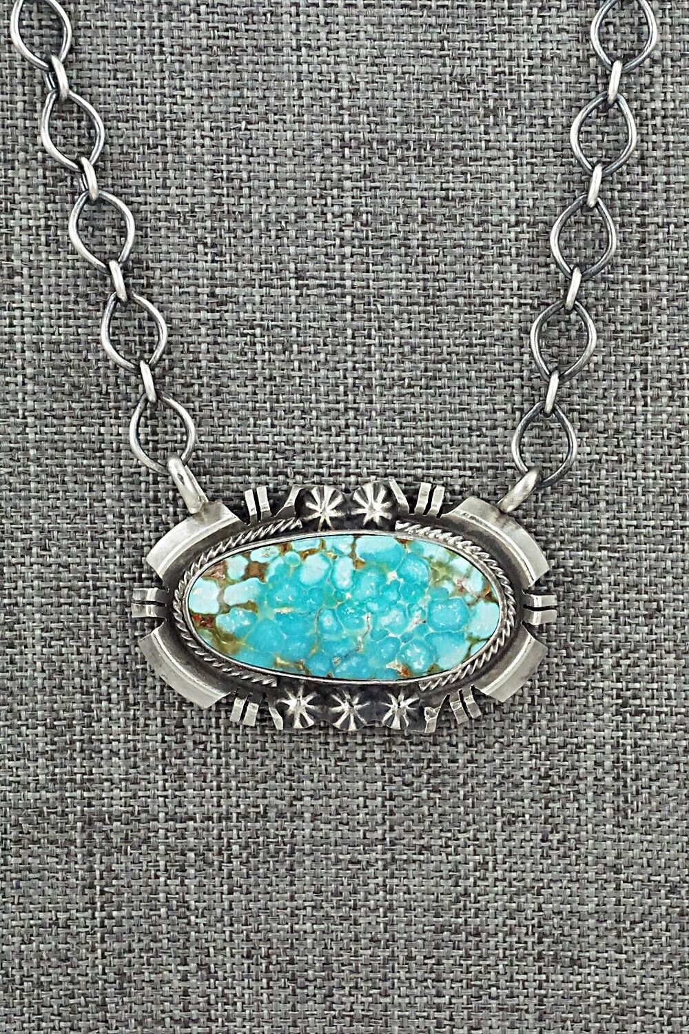 Turquoise & Sterling Silver Necklace - Randy Billy