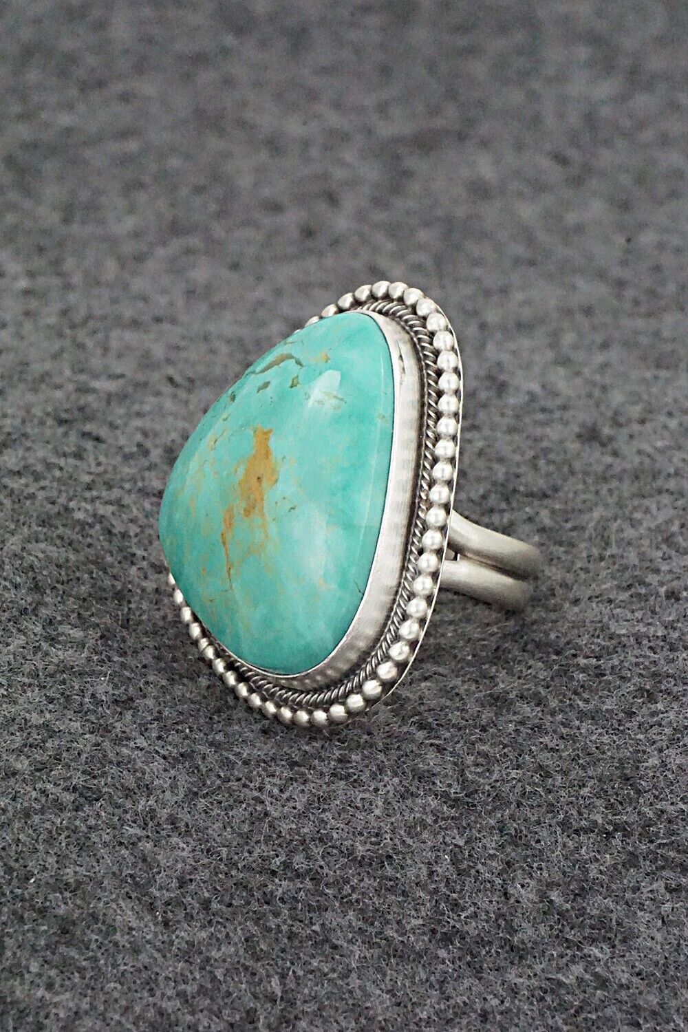 Turquoise & Sterling Silver Ring - Daniel Benally - Size 8 Adj.