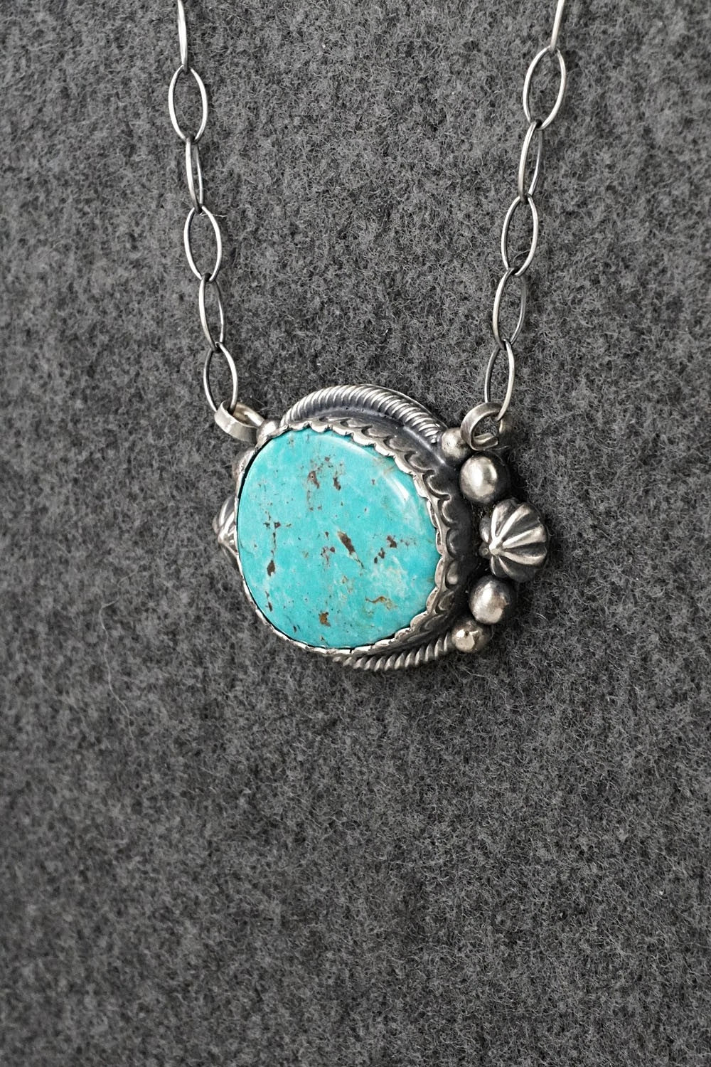Turquoise & Sterling Silver Necklace - Mark Yazzie