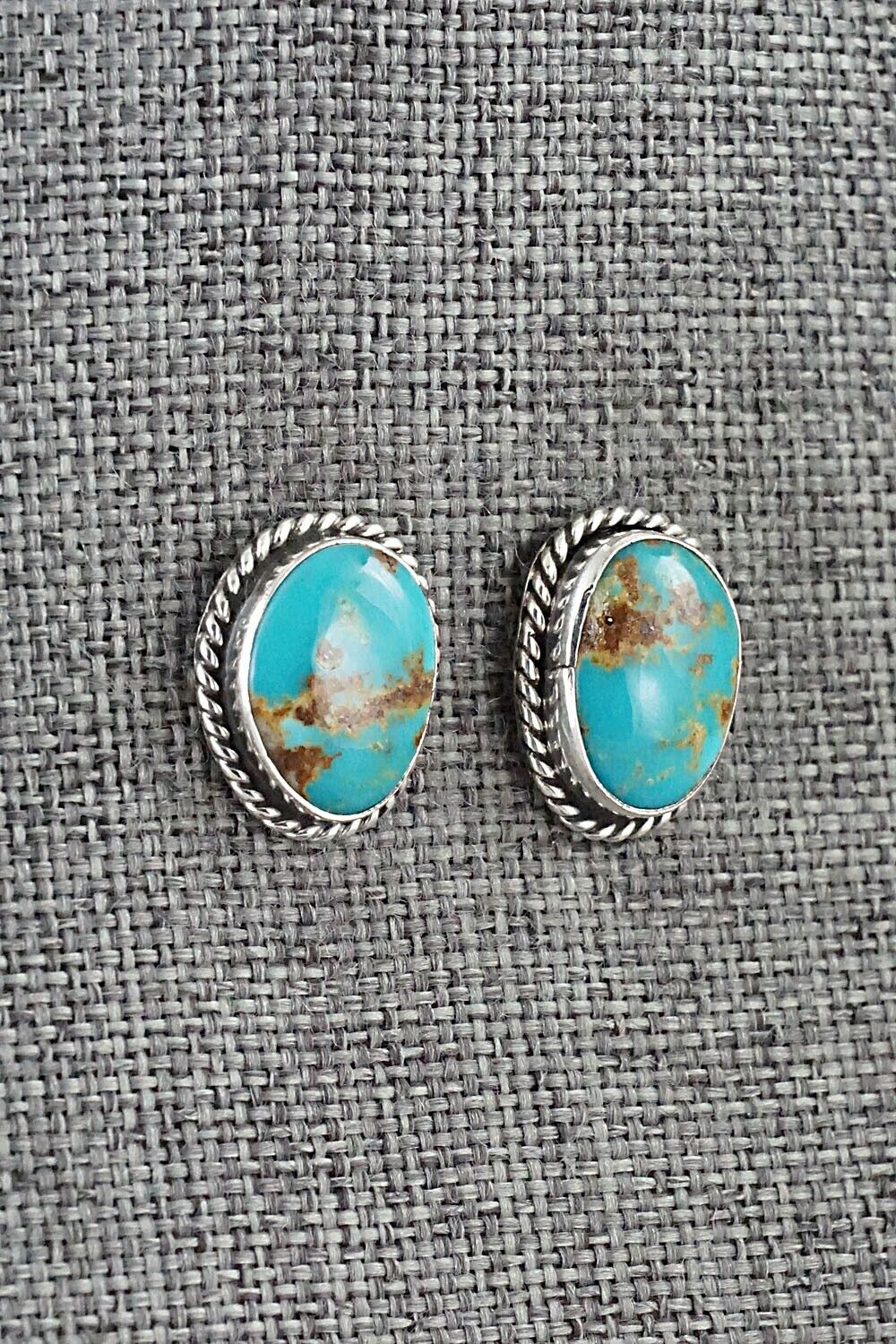 Turquoise & Sterling Silver Earrings - Marco Begaye