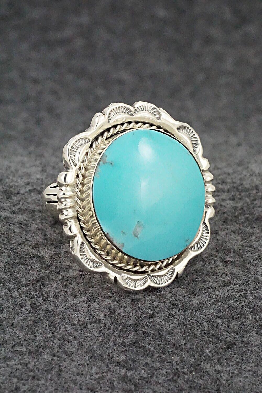 Turquoise & Sterling Silver Ring - Emerson Delgarito - Size 9