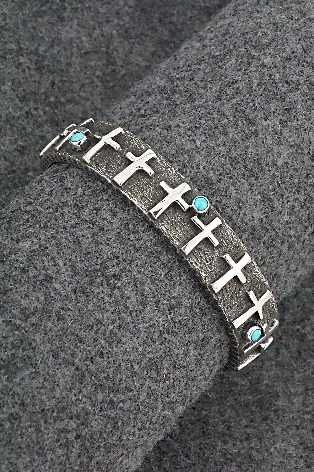 Turquoise & Sterling Silver Bracelet - Ernest Rangel