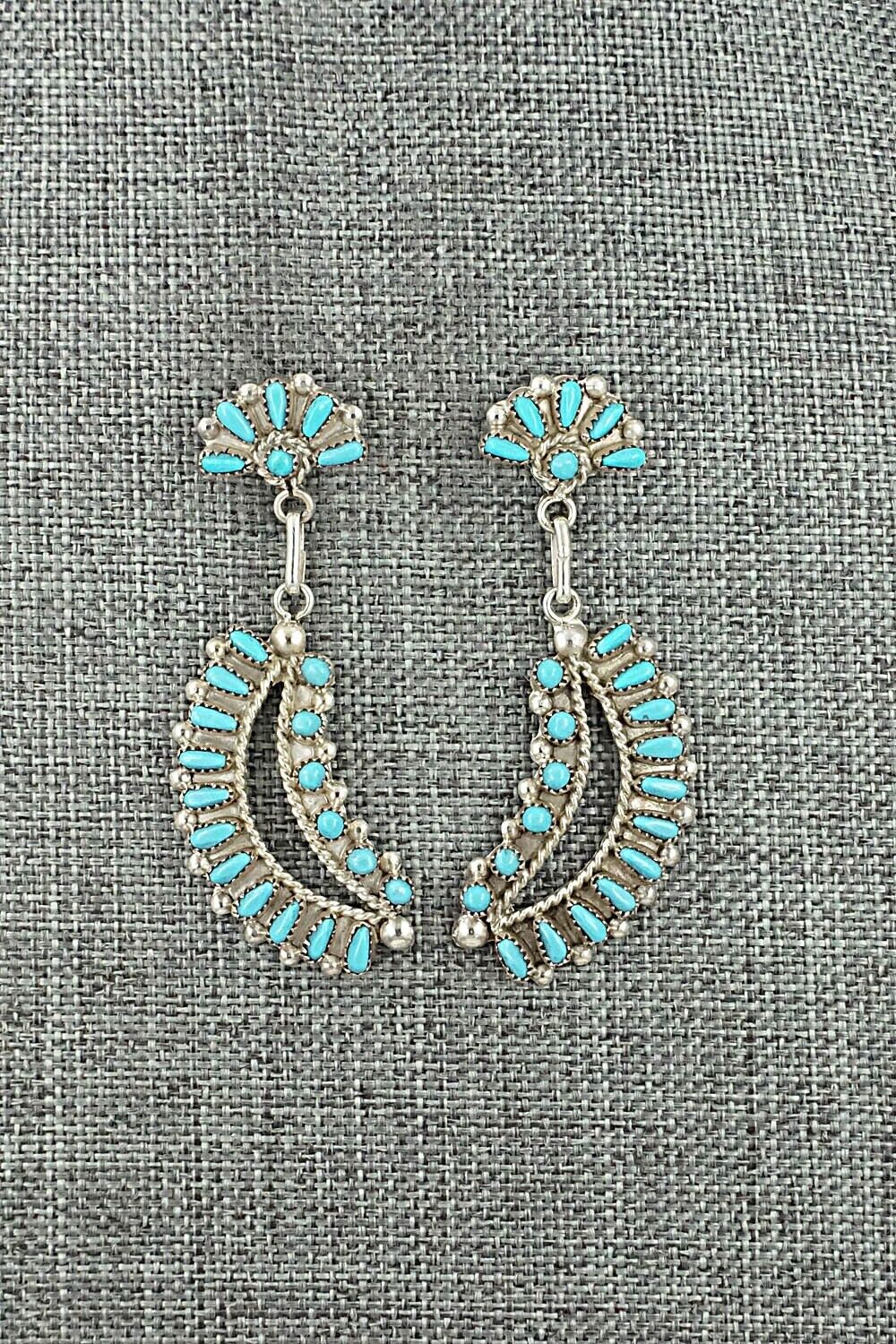 Turquoise & Sterling Silver Earrings - Vangie Lonjose