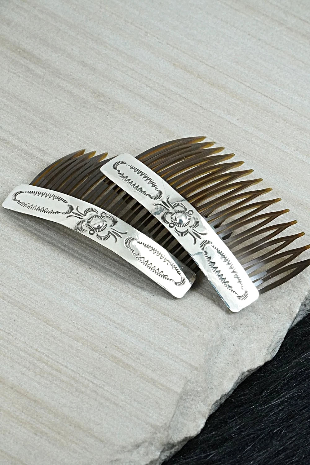 Sterling Silver Hair Combs - Bertha Begay