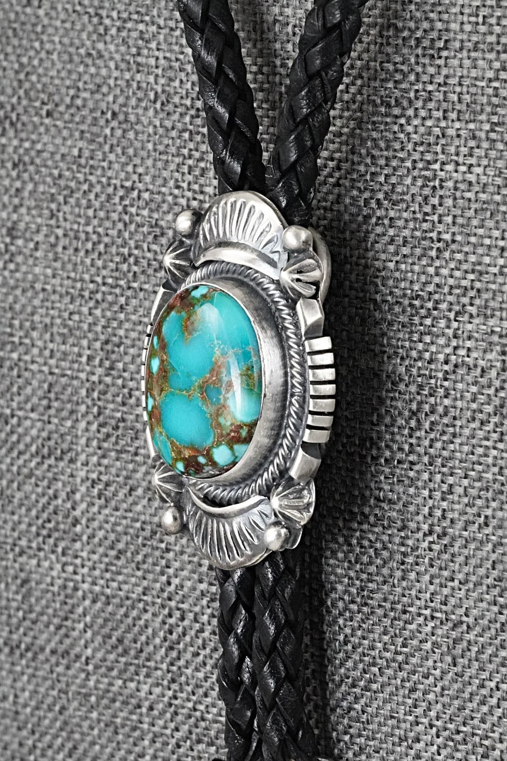 Turquoise & Sterling Silver Bolo Tie - Bob Becenti
